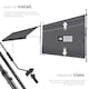 image 3 of Awning with hand crank - pressure fitted , height adjustable | Black | black/grey | 400 x 180 cm | 1