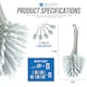 image 3 of Fantail Dish Brushes Firm Bristle Kitchen Washing Up Dish & Sink Scrubbers Long Handle - Pack of 5