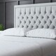 image 3 of Allegra Divan Bed with Upholstered Headboard - Silver - Single / 3ft