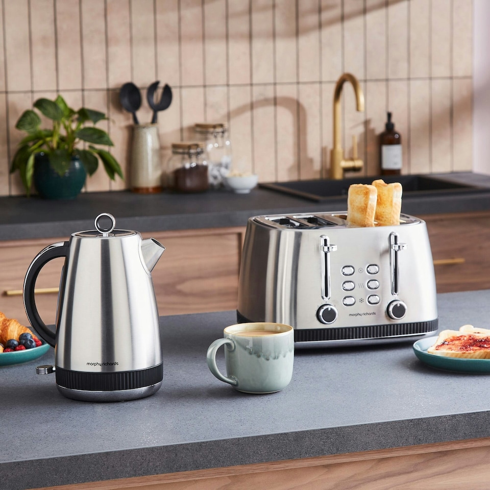 image 1 of Morphy Richards Mexborough 4 Slice Toaster Black | Silver | Black