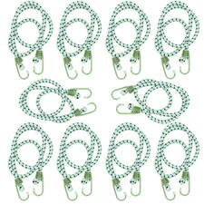 48" Heavy Duty Bungee Cords Fasteners Tie Downs Fastening Metal Hooks 10pk
