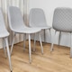 image 8 of Dining Chairs Set of 4 Grey Leather Kitchen Chairs Grey
