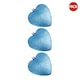 image 1 of Davies Products Glitter Hearts Bauble (Pack of 3) - Kingfisher Blue - 9cm
