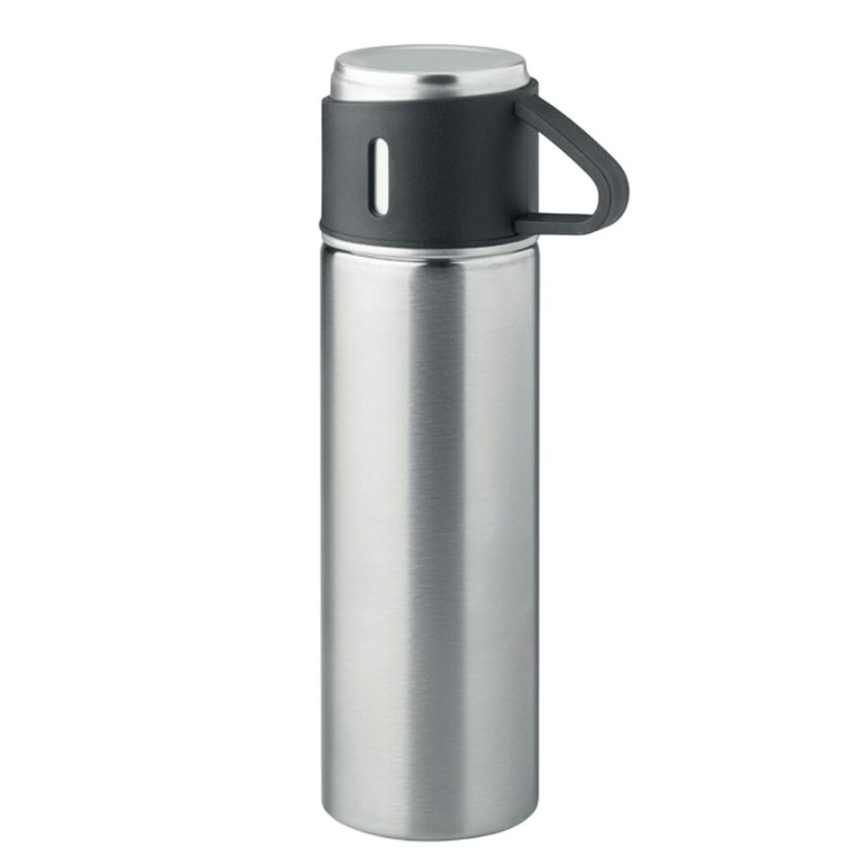 image 1 of MidOcean Tonia Double-Walled 420ml Flask - Matt Silver - One Size Multi | One Size
