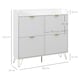 image 3 of HOMCOM Narrow Shoe Storage Cabinet with 4 Flip Drawers for 16 Pairs of Shoes