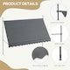 image 7 of Outsunny 3.5 x 1.2m Freestanding Retractable Awning, Non-Screw Garden Awning Grey