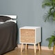 image 2 of HOMCOM 2 Drawers Bedside Table with Pine Legs, Bedroom Wooden Storage Cabinet, Natural