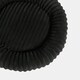 image 6 of OHS Ribbed Round Plush Plump Soft Warm Cosy Pet Dog Cat Cushioned Donut Bed Black | L