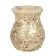 image 2 of Something Different Crackle Effect Oil Burner - Gold - 14cm x 11cm x 11cm
