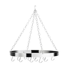 Valen Matt Chrome Round Ceiling Rack Silver