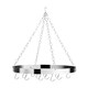 image 1 of Valen Matt Chrome Round Ceiling Rack Silver
