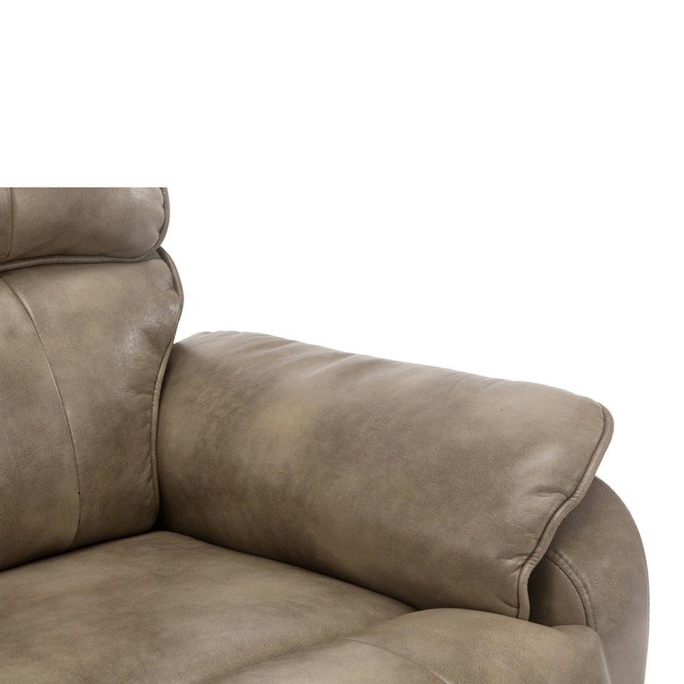 image 1 of Buckingham Dual Motor Electric Rise Recliner Bonded Leather Chair (Stone)