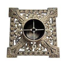 Holly International Cast Iron Christmas Tree Stand for Real Trees up to 8ft - Victorian Gold