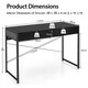 image 3 of COSTWAY Computer Desk Wooden Writing Workstation Black Black