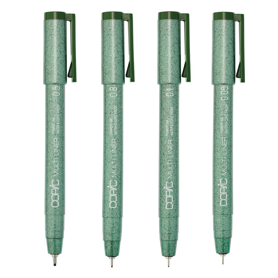 image 1 of Copic Multiliner, Olive, Set of 4