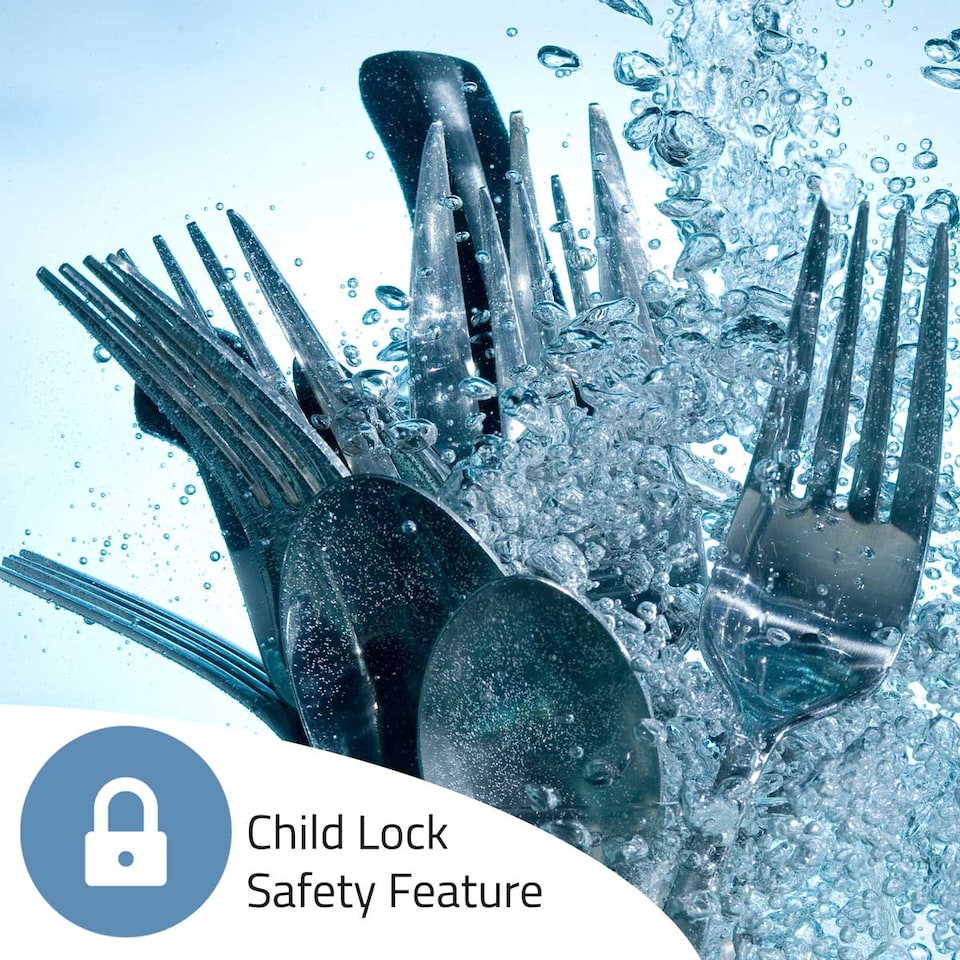 image 1 of Cookology 3 Place Setting Table Top Dishwasher in Compact Mini Size - MCDW3BK White