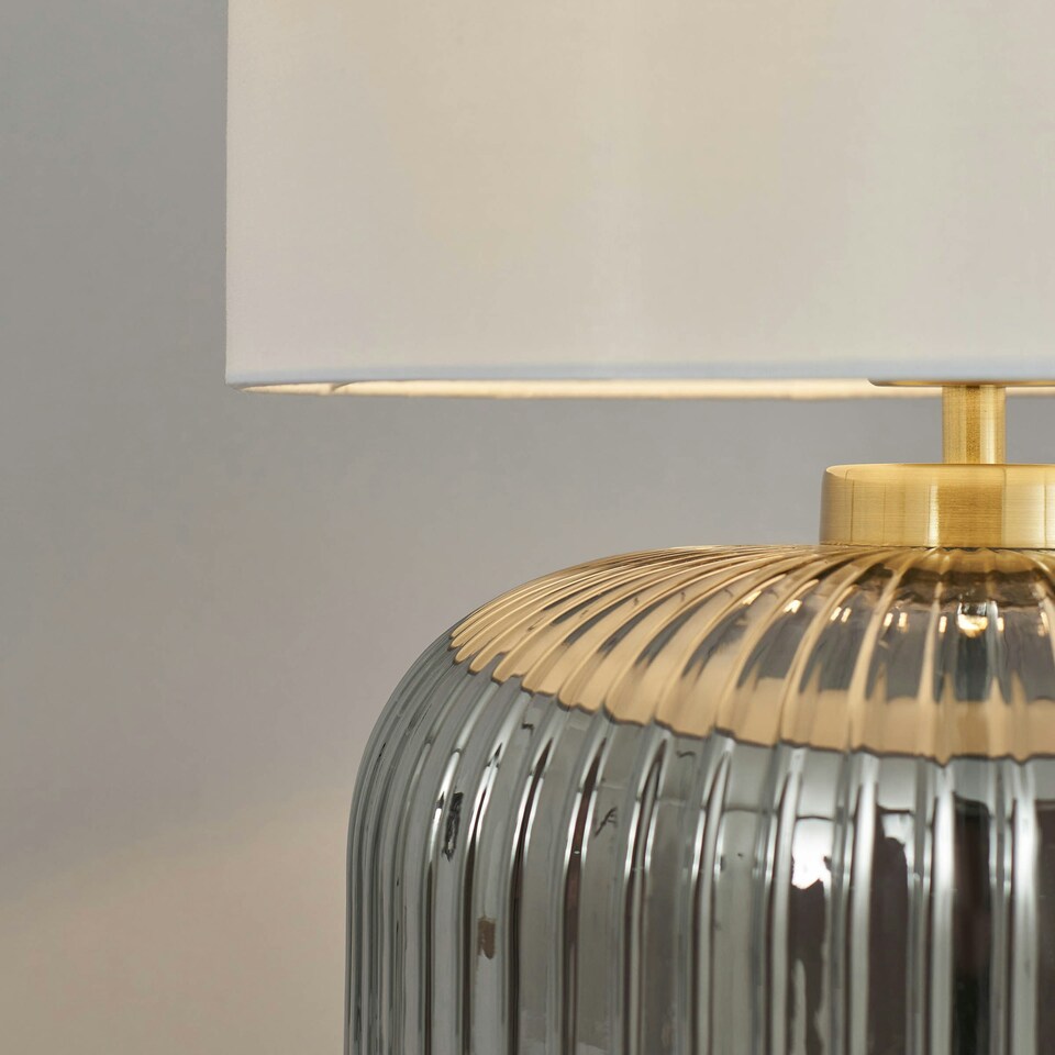 image 1 of BHS Lyna Table Lamp, Satin Brass