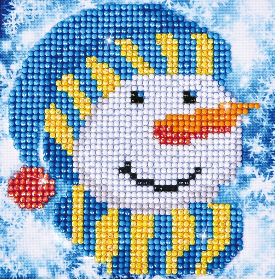 Diamond Dotz Diamond Painting Kit Snowman Cap, Christmas Pattern