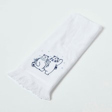 Homescapes Cotton Polar Bear Christmas Tea Towel White