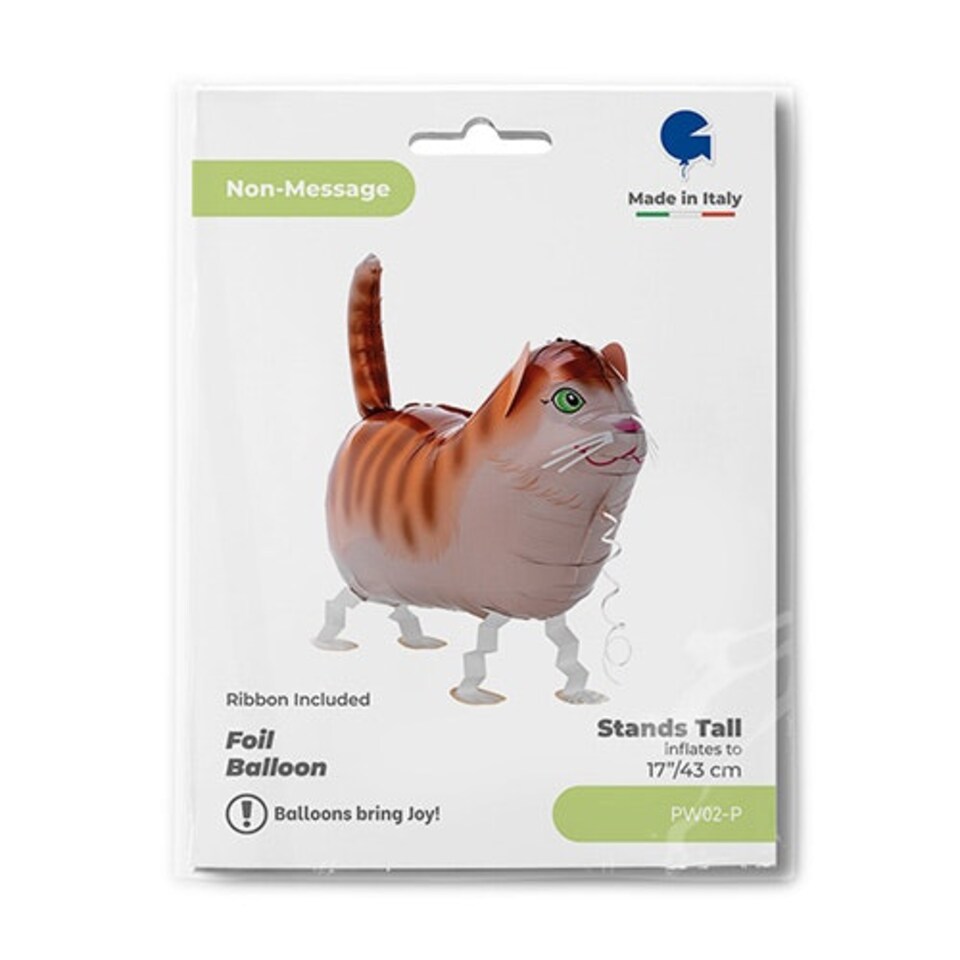 image 1 of Tommy The Cat Walking Pet Foil Helium Balloon 43cm / 17 in