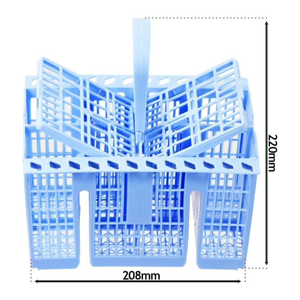 image 1 of SPARES2GO Cutlery Basket Cage for Bosch Dishwasher (Blue, 220 x 208 x 160mm)