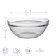image 3 of Duralex Lys Stacking Glass Cooking / Ingredients / Food Bowl - 17cm | Clear | Clear