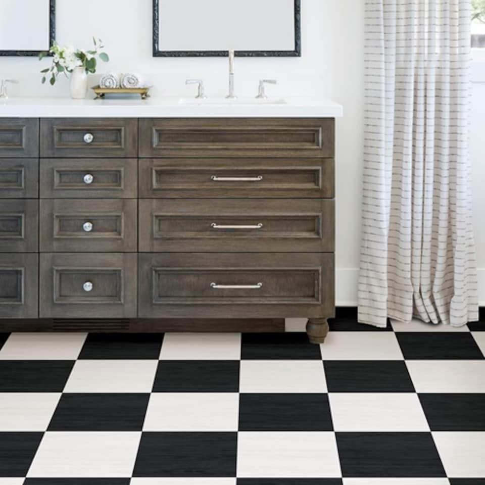 image 1 of Floor Pops Lawrence Classic 30.48 x 30.48cm Self-adhesive Vinyl Floor Tiles Pack 10 | 0.93sqm