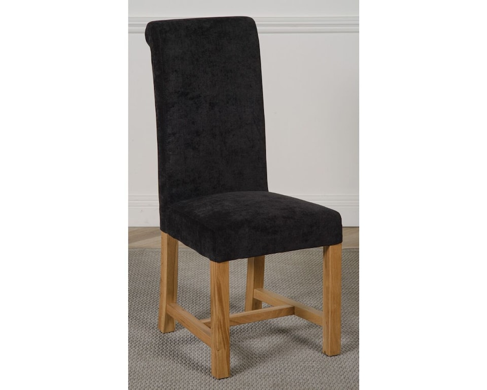 image 1 of Oslo 150 x 90 cm Medium Oak Dining Table and 4 Washington Fabric Chairs | Black | Black