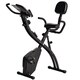 image 1 of HOMCOM 2-In-1 Folding Exercise Bike with 8-Level Magnetic Resistance Black