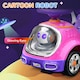 image 4 of AIYAPLAY 3 in 1 Ride on Push Car, Cartoon Robot Foot to Floor Slider - Pink