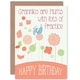 image 1 of Pink Flowers Bird Sweet For Gran Granny Birthday Card