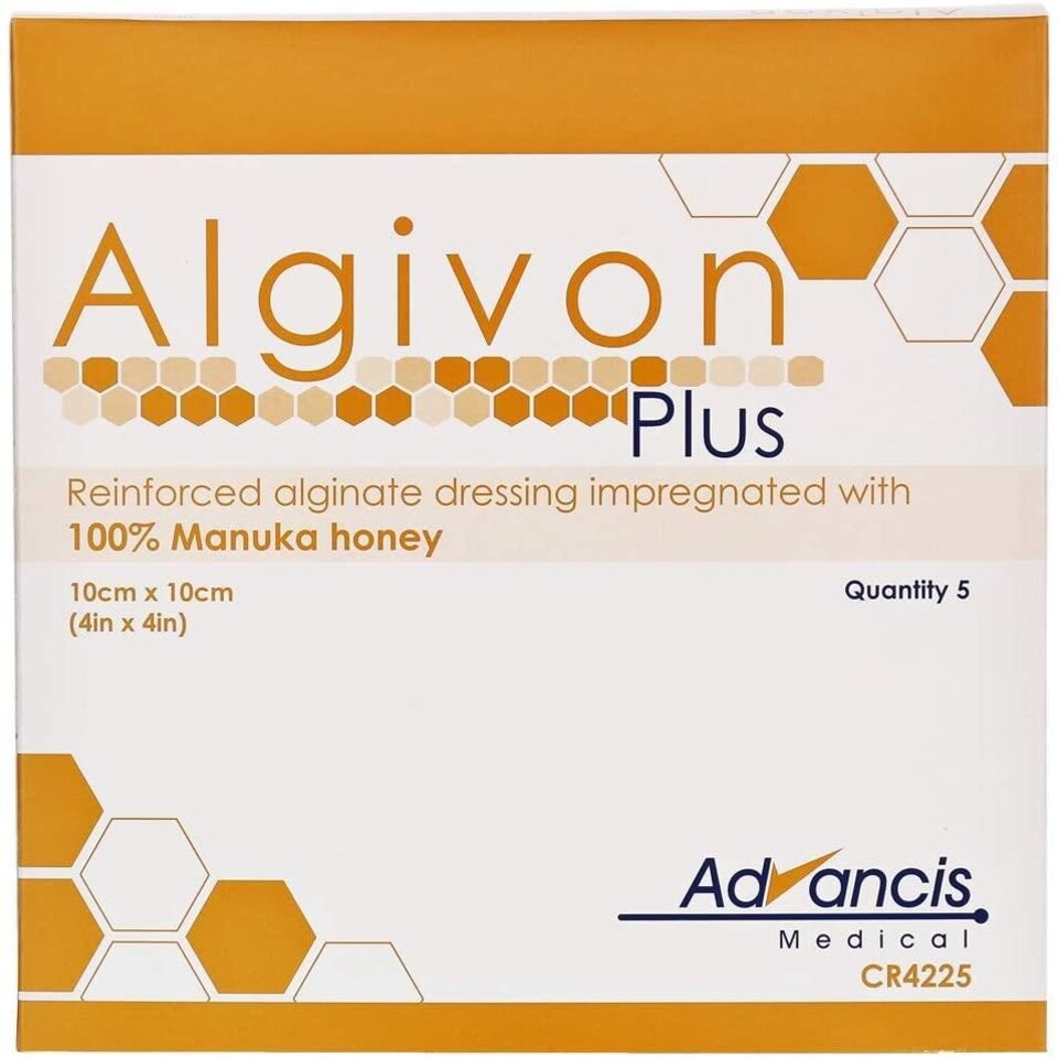 image 1 of Algivon Plus Manuka Honey Dressing 10cm x 10cm Pack of 5