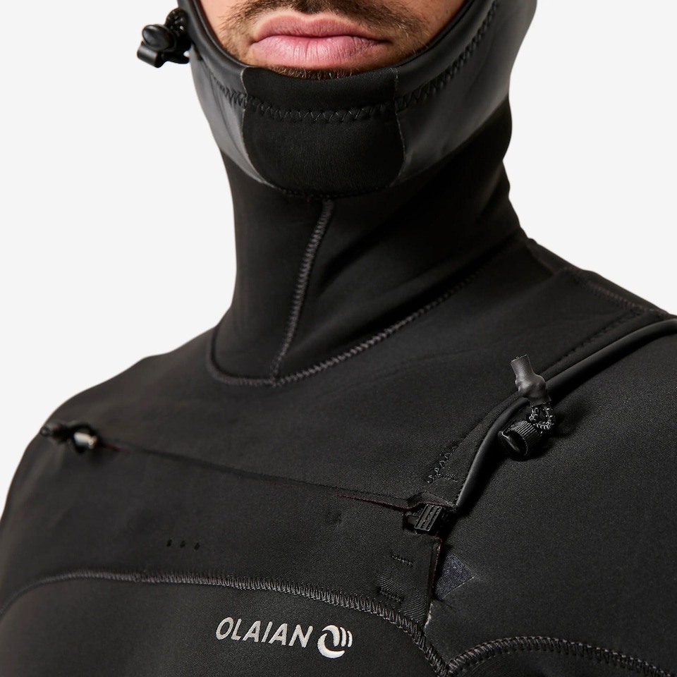 image 1 of Decathlon Men’s Surfing 5/4 mm Neoprene Wetsuit with Hood 900