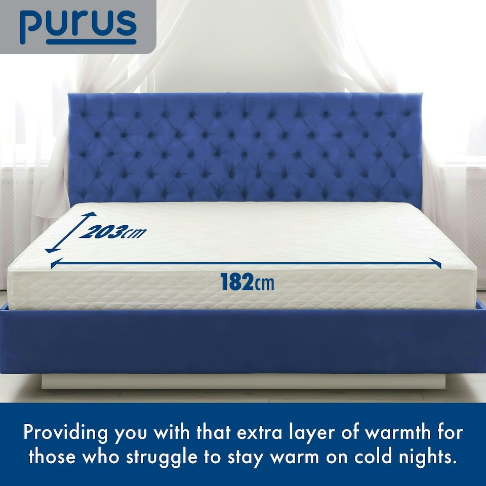 image 1 of Purus Super King Size Bed Heated Electric Under Blanket Fitted Cover Dual Control