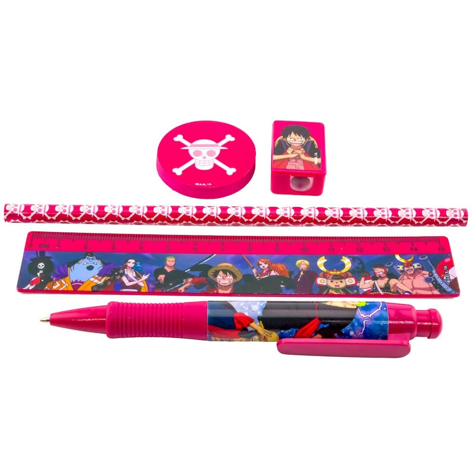 image 1 of One Piece Characters Stationery Set - Multicoloured - One Size