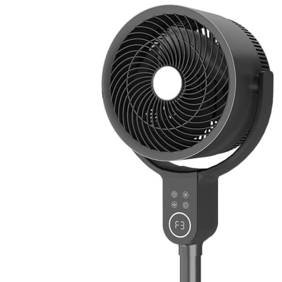 image 1 of Vybra Dual Height Graphite Oscillating Fan