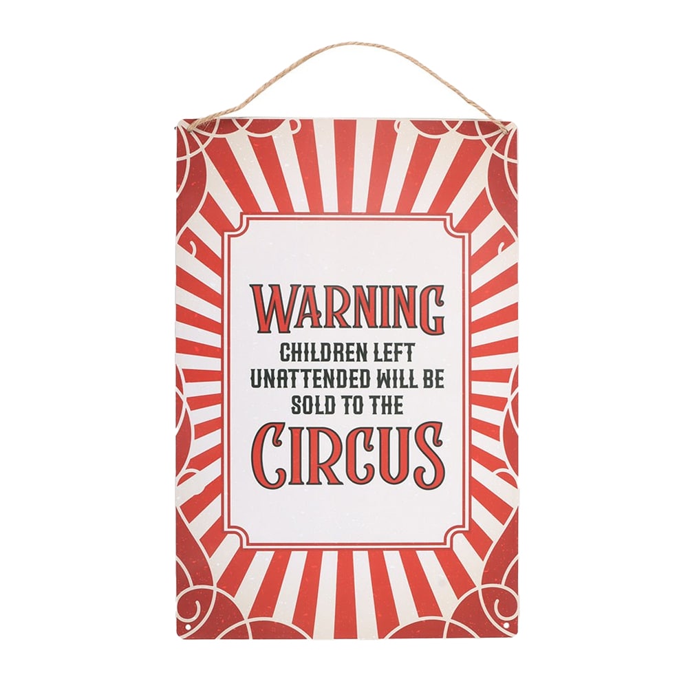 Something Different Metal Circus Hanging Sign Red Red/White One Size 1