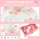 image 5 of COSTWAY 2-in-1 Kids Vanity Set Makeup Table & Chair Set
