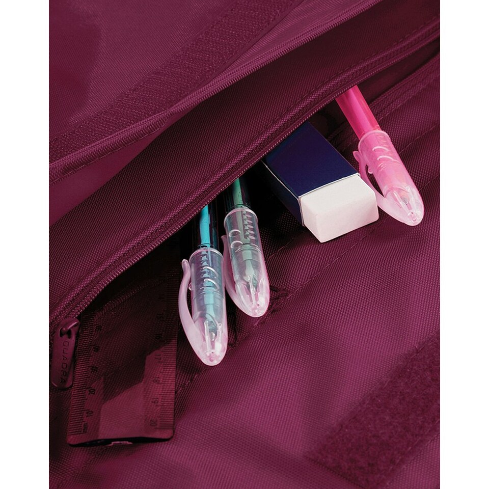 image 1 of Quadra Junior Book Bag With Strap - Burgundy - One Size