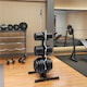 image 2 of Yaheetech Weight Plate Storage with 2 Barbell Bar Holders Black