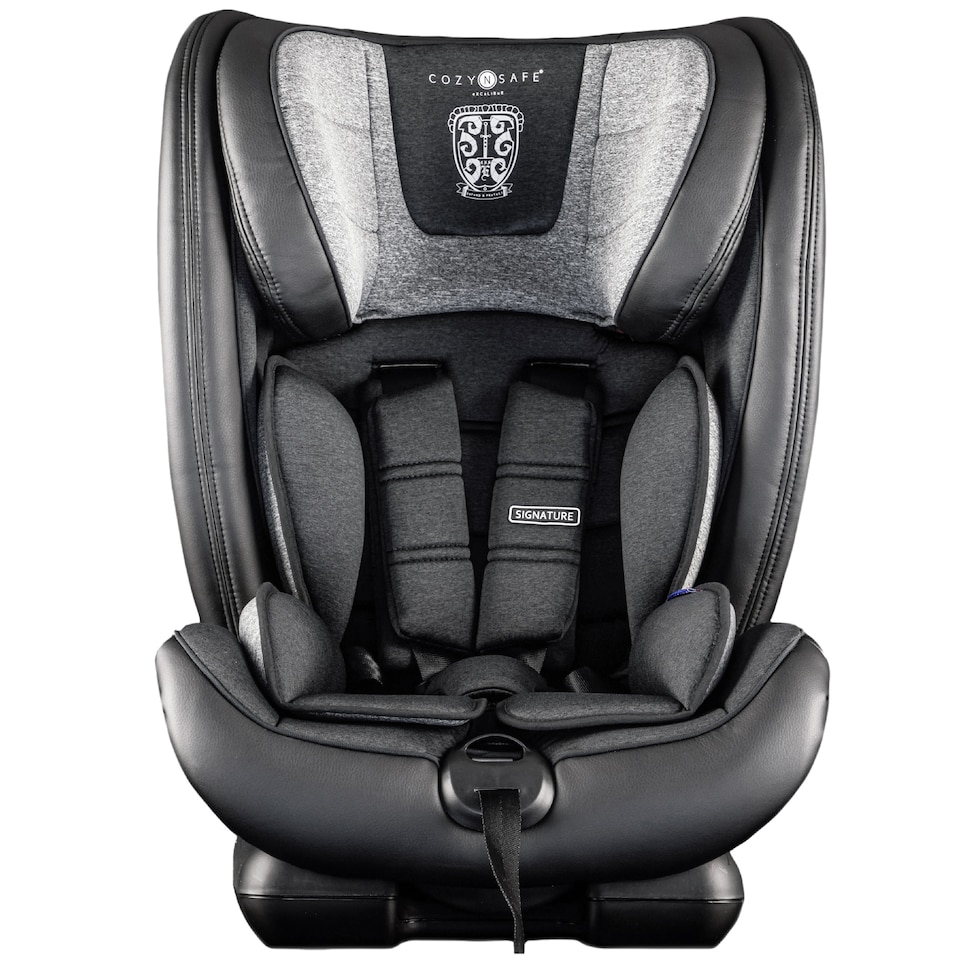 image 1 of Cozy N Safe Excalibur Car Seat Group 1/2/3 9-36kg, ISOFix & Top Tether, 25kg Harness, Convertible Baby Toddler Child Car Seat, Forward Facing High Back Booster, 9 Months to 12 Years (Graphite)