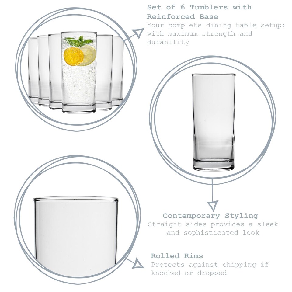 image 1 of Argon Tableware Classic Highball Glasses - 295ml - Pack of 12 | Clear | Clear