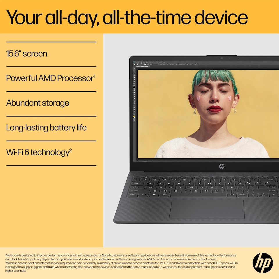 image 1 of HP 15-fc0045na AMD Ryzen 3 7320U 8GB RAM 256GB SSD 15.6" Full HD Windows 11 Home