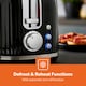 image 4 of GEEPAS Illuminating Electric Kettle 2 Slice Bread Toaster & Microwave Kitchen Combo Set Black