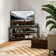 image 2 of HOMCOM 50" TV Stand Cabinet, TV Unit with Storage Shelves, Rustic Brown