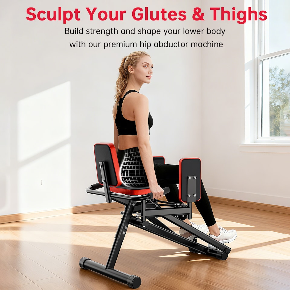 image 1 of Homefitnesscode Leg Trainer Hip Abductor Machine Home Fitness Equipment