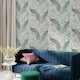 image 2 of Arthouse Keeka Peacock Wallpaper - Blue/Neutral - 10m x 53cm | Blue