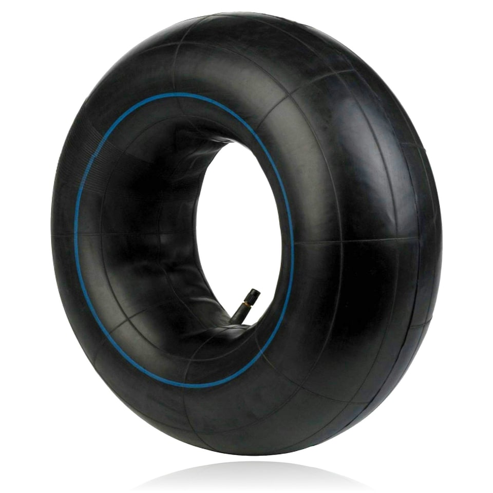 image 1 of SPARES2GO Innertube 3.50-4.00 x 8 Pneumatic Wheel Barrow Trailer Truck Cart Straight Inner Tube