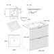 image 5 of Bathroom Vanity Unit with Basin 800mm Ribbed Textured Black Modern Wall Hung Floating - Adel