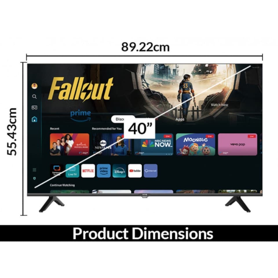image 1 of HYE 40" Full HD 2K Tizen OS WiFi Frameless Smart TV - 40FHDS1008